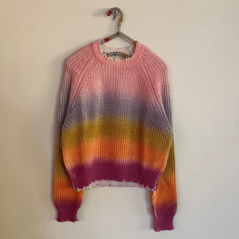 Zadig & Voltaire Pink and Orange Gradient Sweater